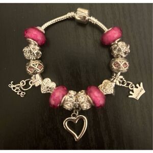 Heart Princess Charm Bracelet